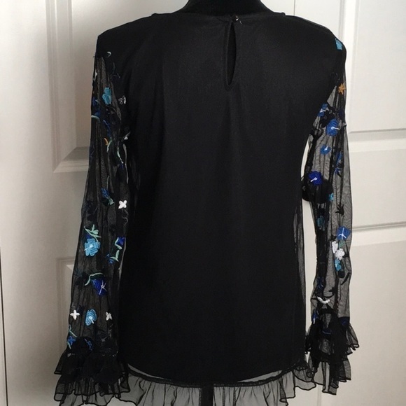 🎉 SALE Du Jour Embroidered Tulle Top - Picture 5 of 9